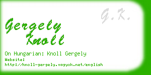 gergely knoll business card